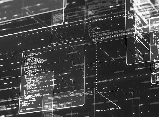 Abstract illustration of code running on a server
